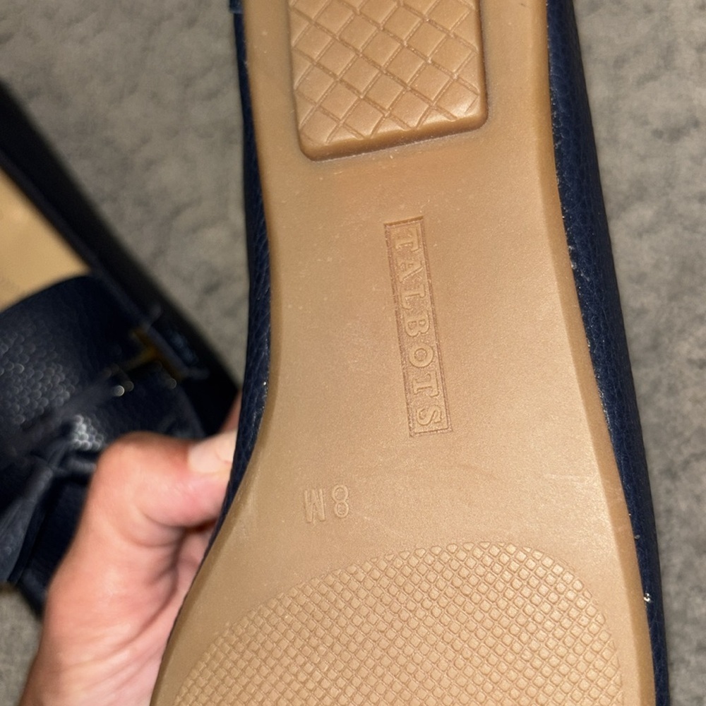 Talbots Indigo Blue Flats with Classic Design and Cushioned Insole Sz 8 NIB - Picture 9 of 11